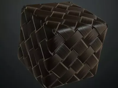 Natural Light Woven Rattan PBR Seamless Texture