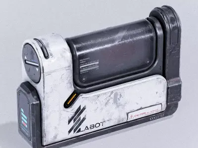 Sci-Fi Container Device Low-poly 3D model