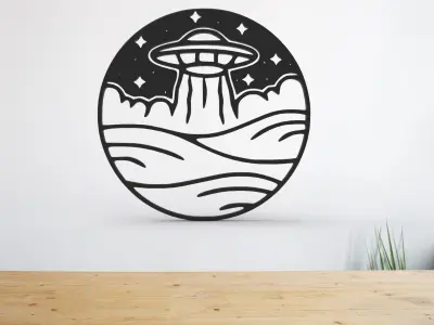 FREE UFO WALL DECOR Free 3D print model