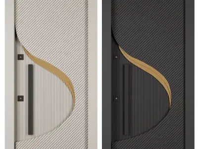 Entrance door set207 3D model