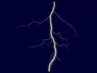 Realistic 3D Lightning CG-02 Low-poly 3D model