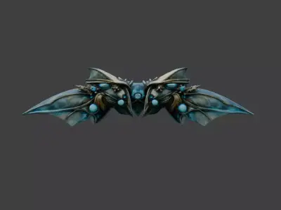 Aquatic Wings Low-poly 3D model