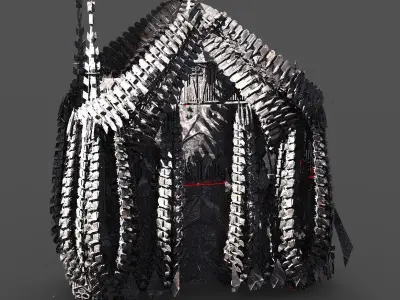 Horror Dark Spine Cathedral 1 3D model