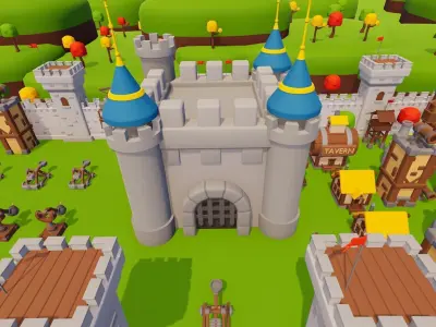 Kingdom - Stylized Low Poly Asset Pack by Ake Low-poly 3D model