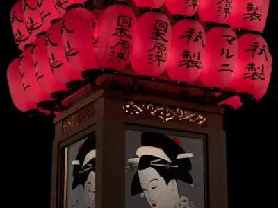 Traditional Japanese Mikoshi  Detailed 3D Model 3D model