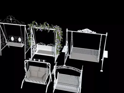 Garden Swing Chair 01 3D model