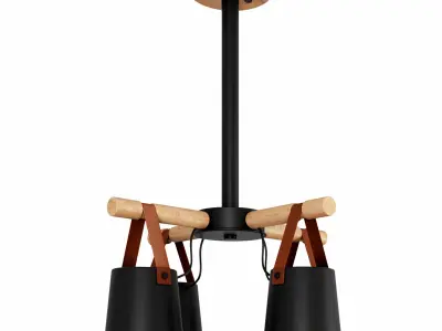 Modern Nordic Drop Down Pendant Chandelier 4 3D model