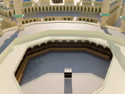 Masjid al-Haram Low-poly 3D model