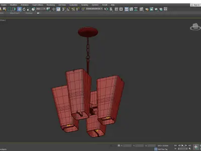 Alpine Chandelier Low-poly 3D model