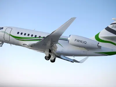  Dassault Falcon 2000 French business jet 