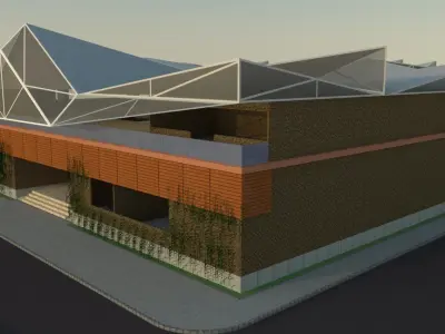 mercado xochinahuac Free 3D model