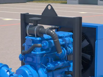  Diesel Engine Transfer Pump Trailer 