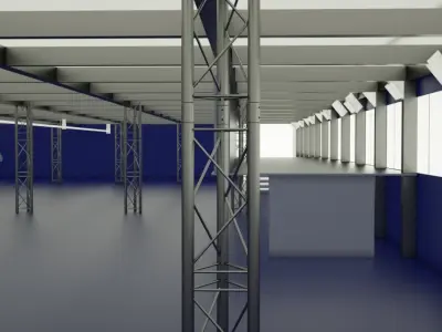 Small Warehouse 2 upper floors 3D model
