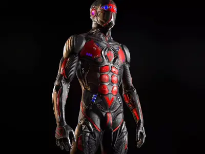 Sci-Fi Character  02 PBR Low-poly 3D model