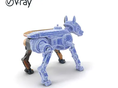 Scout Robot Dog Advanced Stealth Mechanism model pack Low-poly 3D model