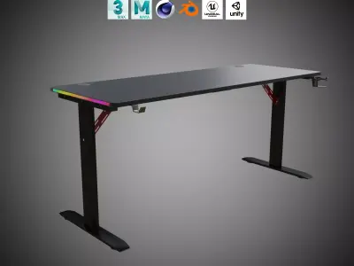 Gaming Desk - High-Details Asset Low-poly 3D model