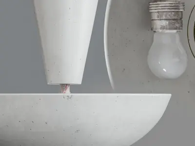 Gino Sarfatti Arteluce 3003 Ceiling Lamp Italy 1950 Italy 3D model