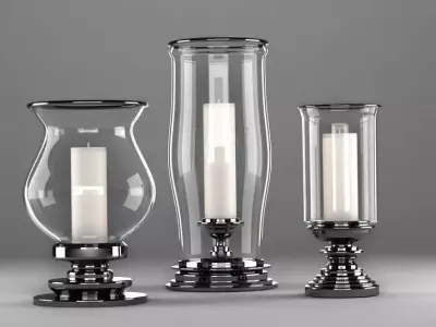 Candle Holders Set 1 3D model