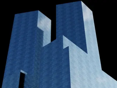 Time Warner Center Towers - NYC Low-poly 3D model
