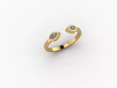 Ring - Gold - Silver 3D print model