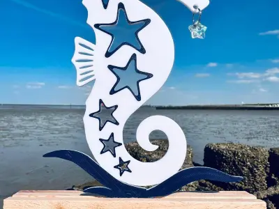Maritime Suncatcher Sea Horse 3D print model