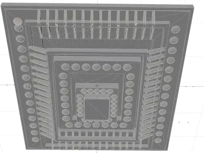 Modern ceiling lighting for interiors for architecture Low-poly 3D model