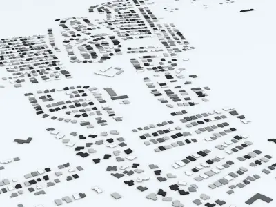 Barbados Streets and Buildings 3D model