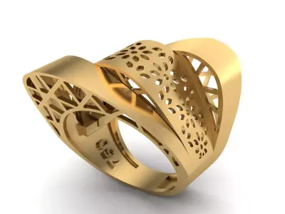 Jewelry ring 350 3D print model