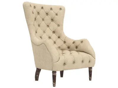 Armchair Aidan Gray Low-poly 3D model