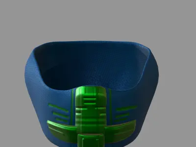 Gas mask helmet 3d model scifi Low-poly  Low-poly 3D model