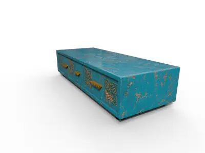 Old Modern Furniture 3D Model Terror Low-poly 3D model 4