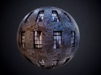 Brick Building Seamless PBR Texture Texture