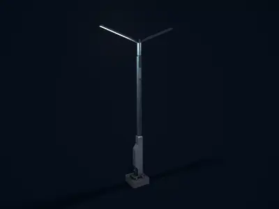 Sci Fi Street Light 2 Low-poly 3D model
