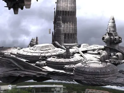 Star Ship Grand battleship 7 designs 3D model