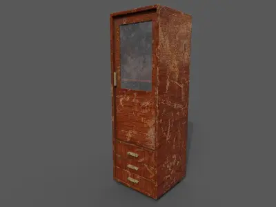 Old Modern Furniture 3D Model Terror Low-poly 3D model 10