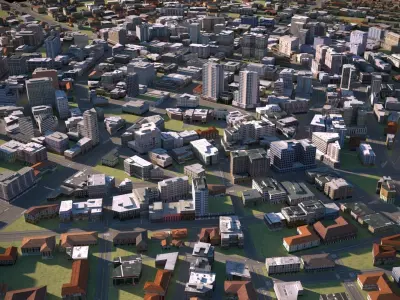 City 12 Low-poly 3D model