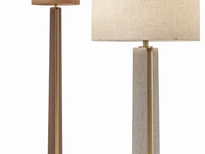 Totem Floor Lamps Low-poly 3D model