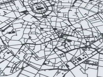 Milan Road Network and Streets 3D model