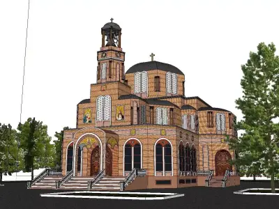 Architecture-Religion-God-Culture-Temple-055 church 3D model