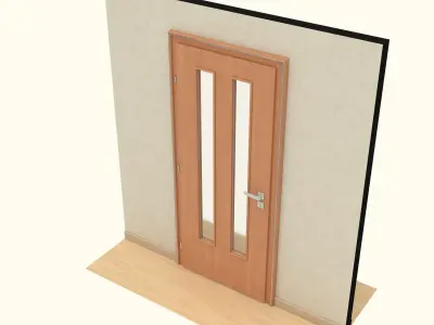 Wooden Door 3D model