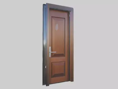 Contemporary door model Low-poly 3D model