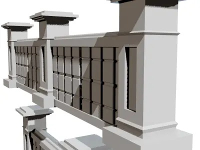 3D Concrete Balustrade 3D print model