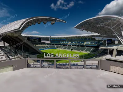 BMO Stadium  Low-poly 3D model