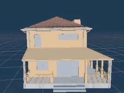3D House Low-poly 3D model get