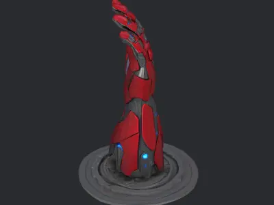 Iron-Men Hand 3d print-ready file Low Poly 3D print model