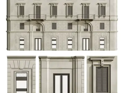 Facade classic house 6 3D model