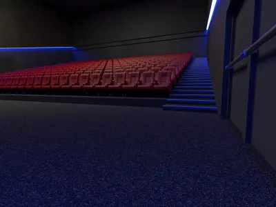 Movie Theater Interior 02 3D model