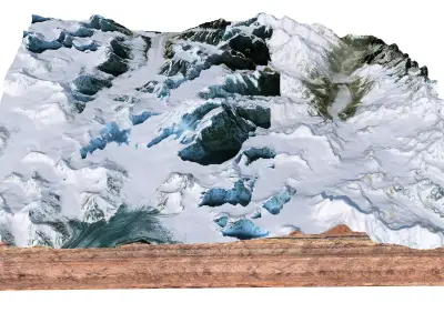 Saltoro Kangri Mountain Pakistan 3D model