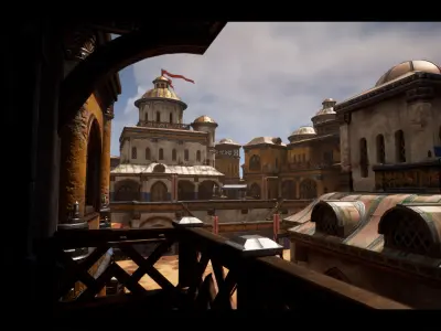 Desert Bazaar Low-poly 3D model