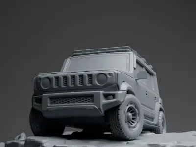 Jimny 5 Door Scale Car STL 3D Printable SUV Model  Print Ready 3D print model